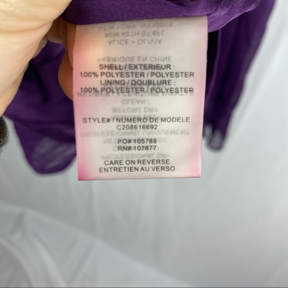 NWT Alice & Olivia Midi Plum Dress - Picture 9 of 9